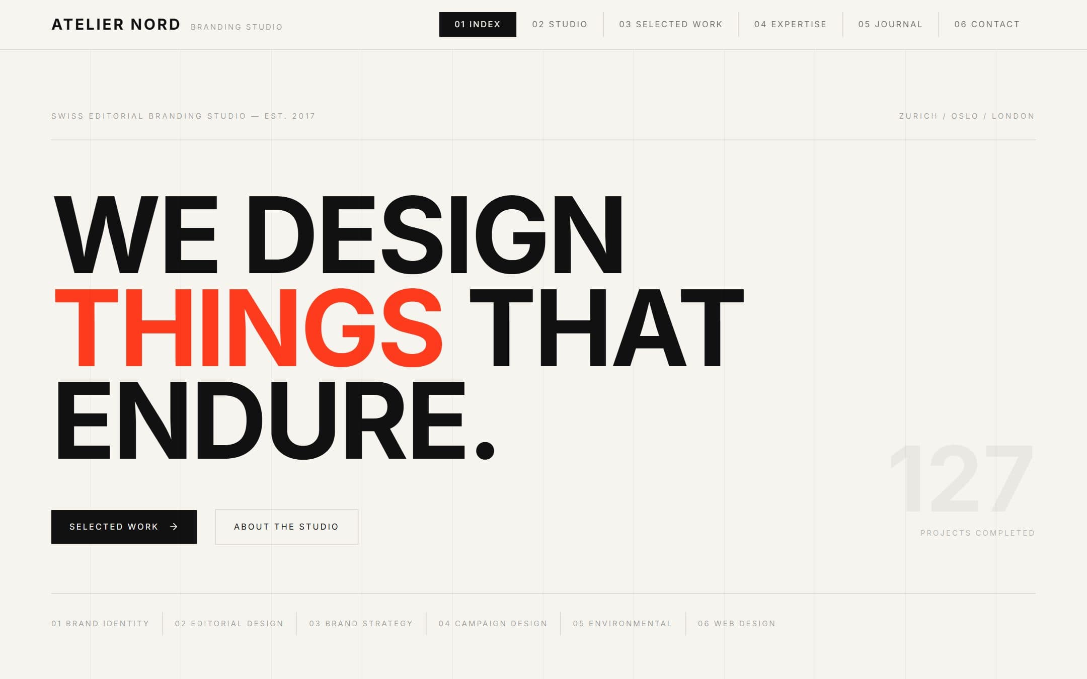 Atelier Nord — Agency website demo