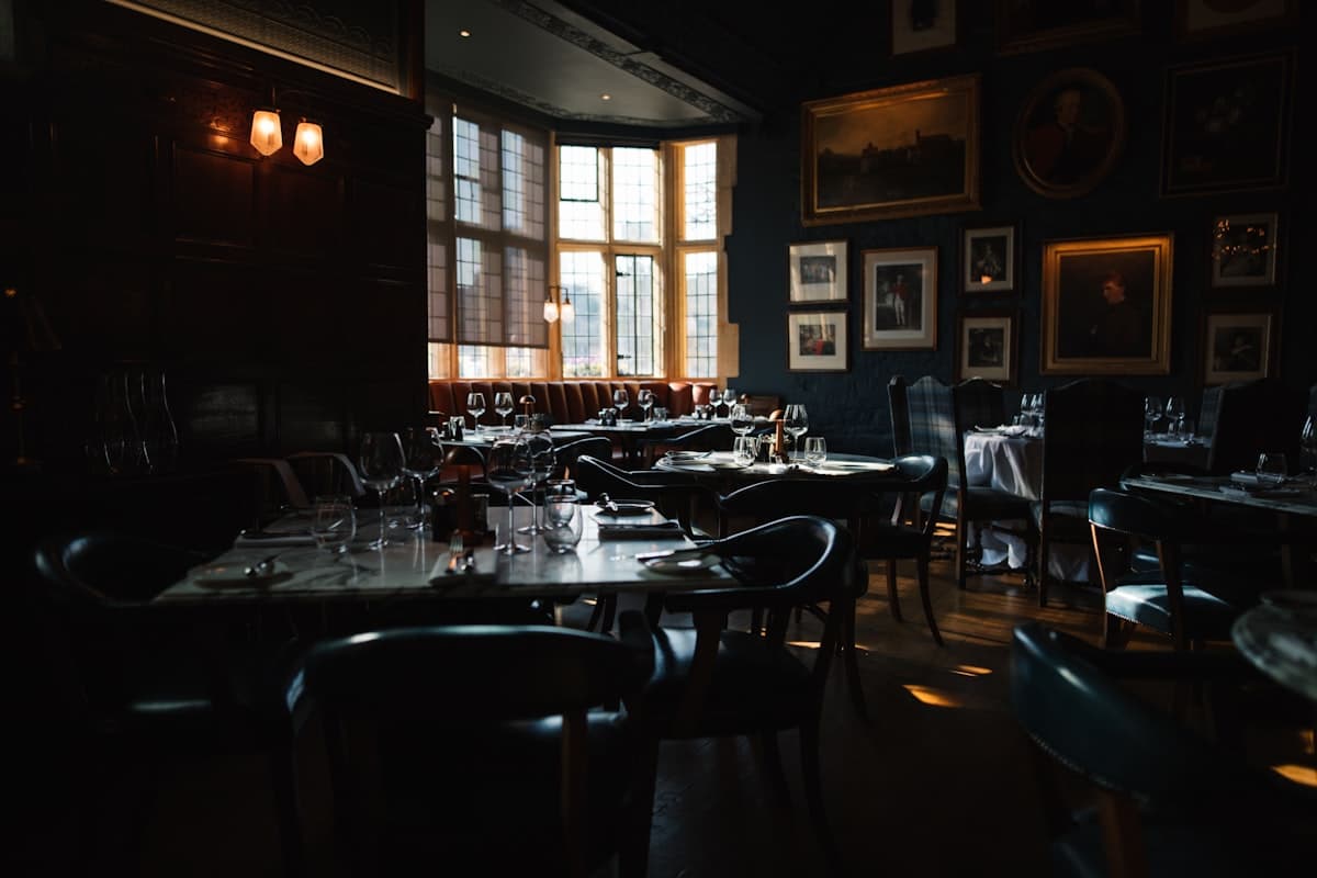 Private dining room set for an intimate evening