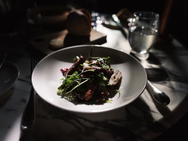 Truffle Risotto Nero, plated