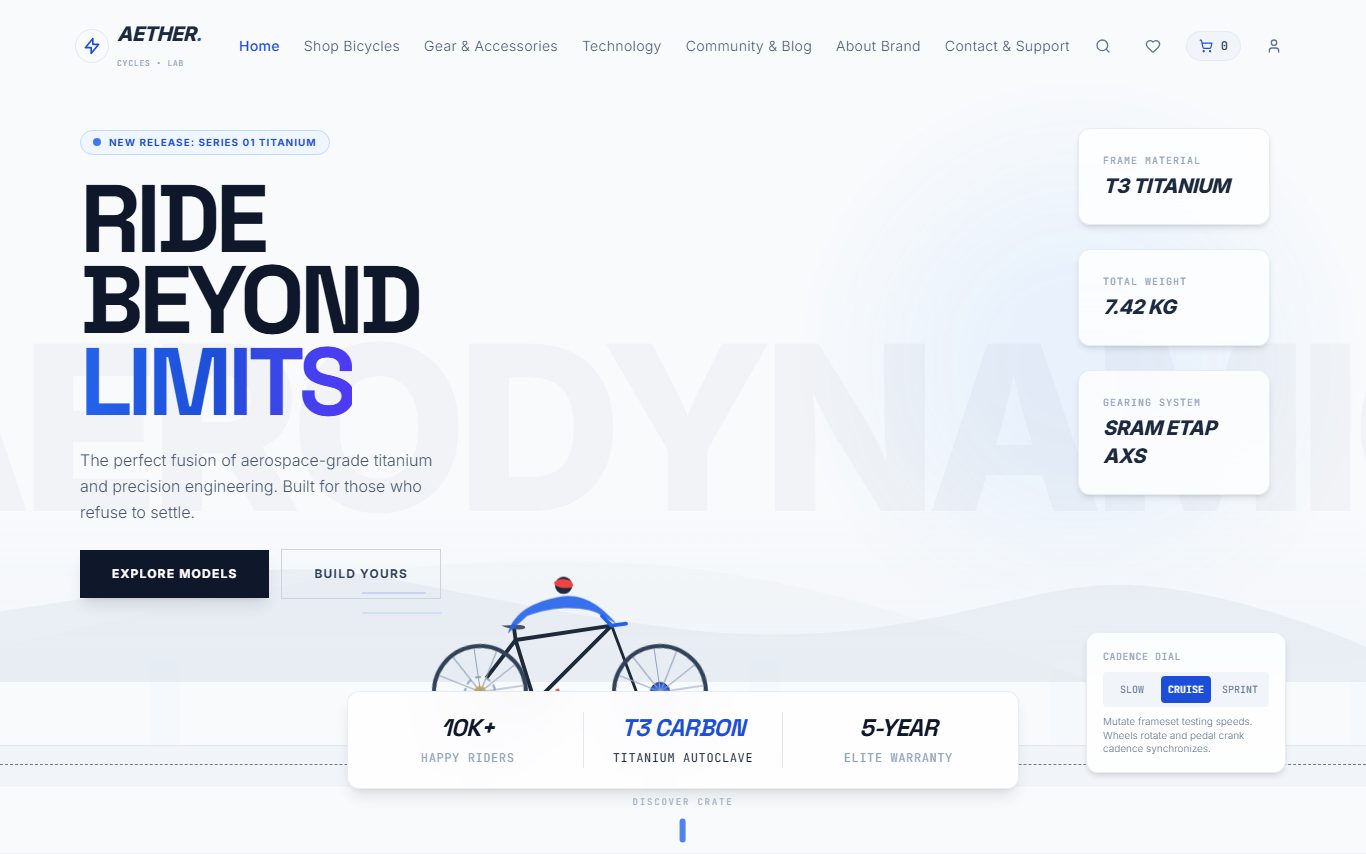 Aether Cycles — Cycle Store