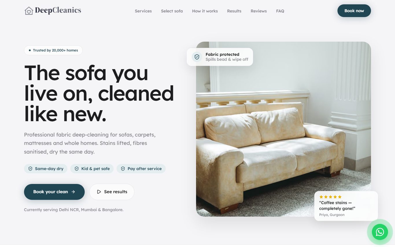 DeepCleanics - Home & Upholstery Cleaning Services