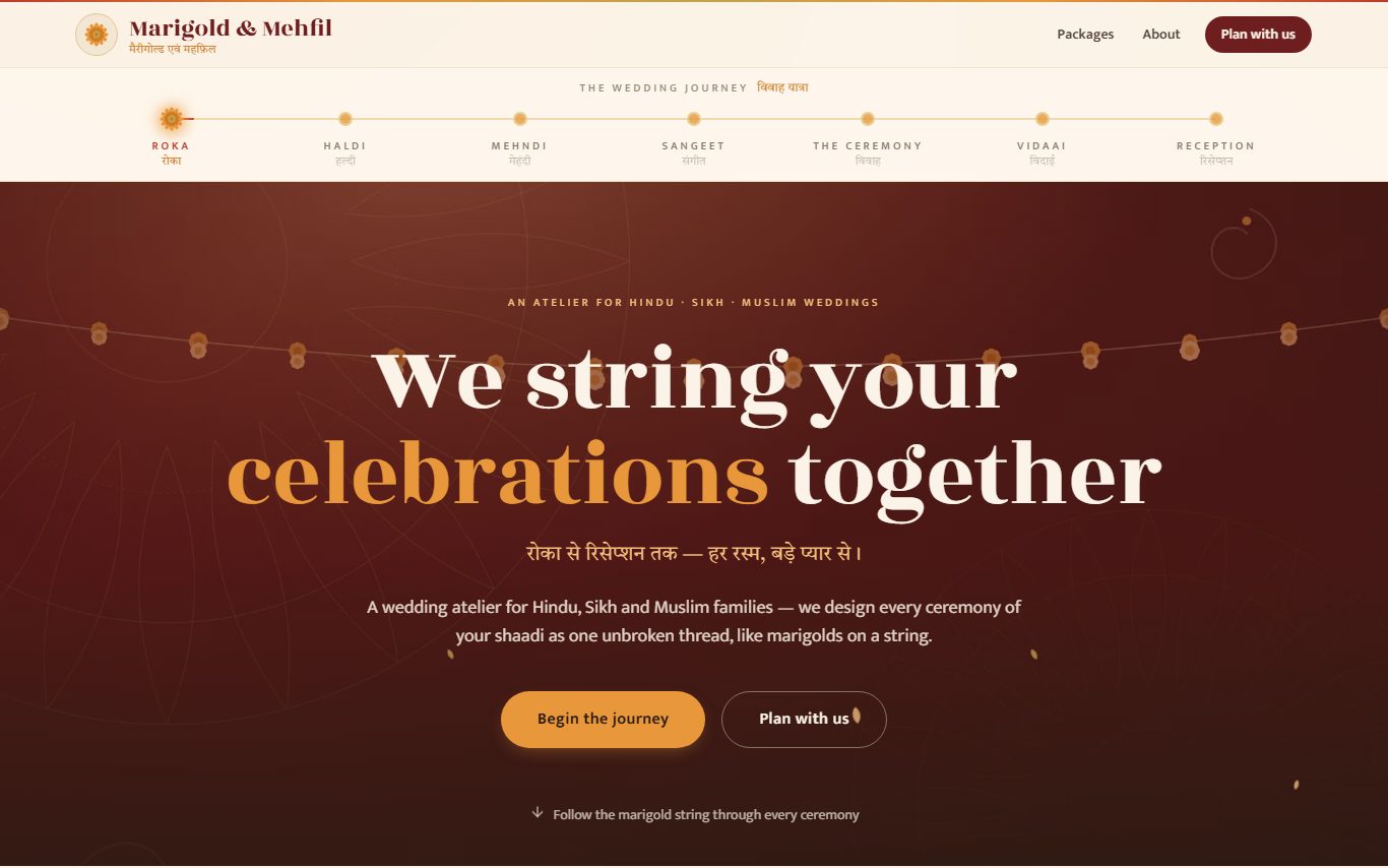 Marigold & Mehfil — Weddings, Photography & Cinematography
