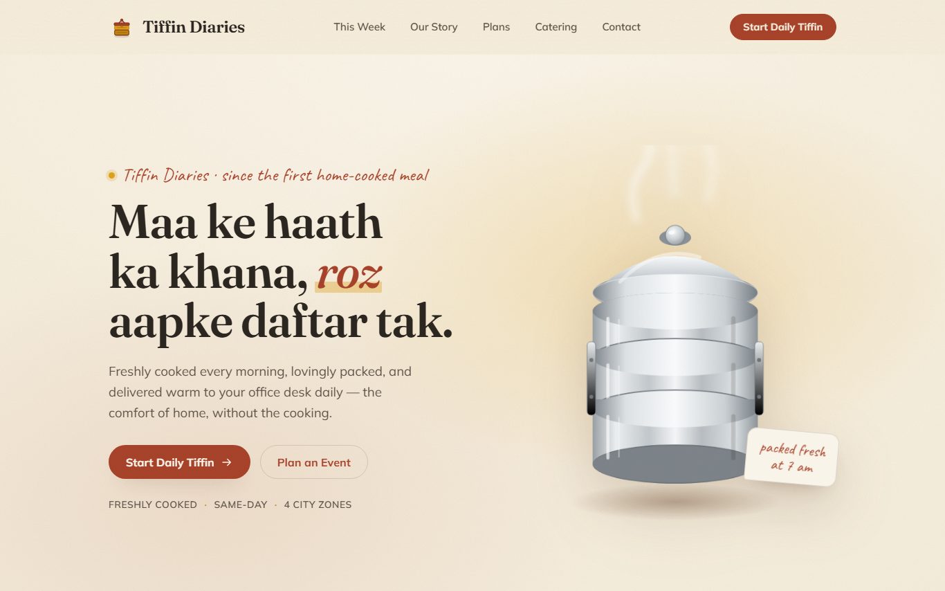 Tiffin Diaries — Catering, Tiffin & Restaurants